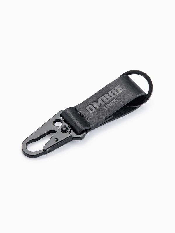 Ombre Ombre Men's key ring with snap hook - black