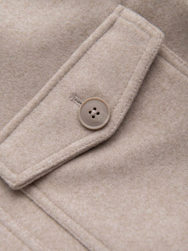 Ombre Ombre Men's lightweight fleece jacket with viscose - beige