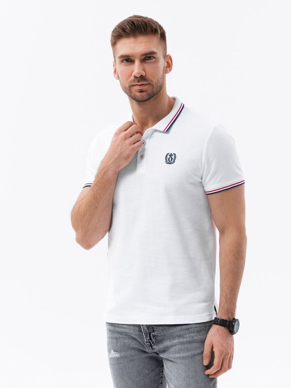 Ombre Ombre Men's polo shirt with contrast trim
