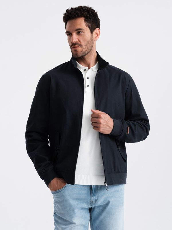 Ombre Ombre Men's quilted bagged jacket - navy blue