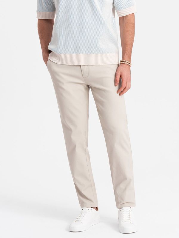 Ombre Ombre Men's SLIM FIT chino pants - cream