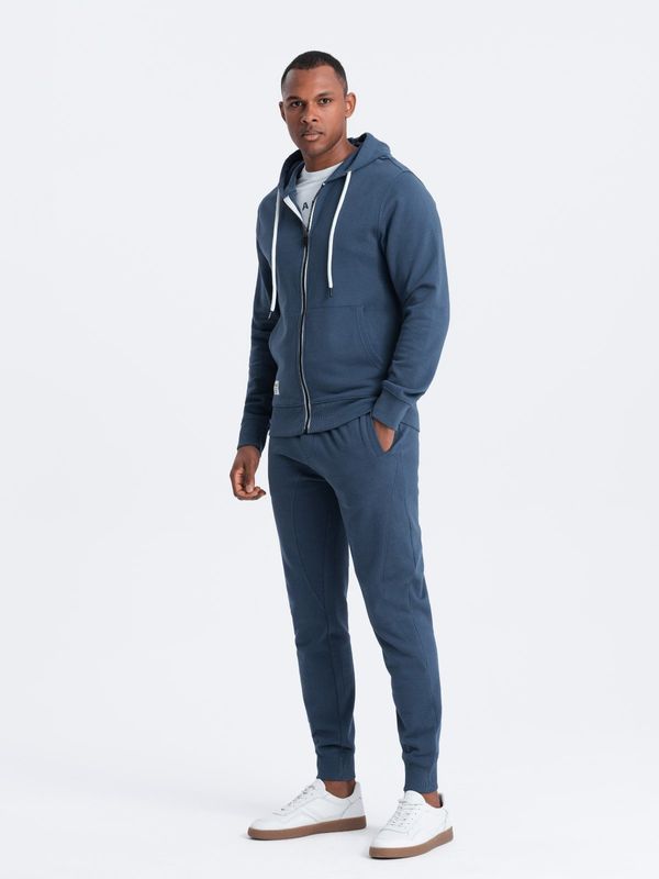 Ombre Ombre Men's tracksuit set jogger pants + zip-up sweatshirt