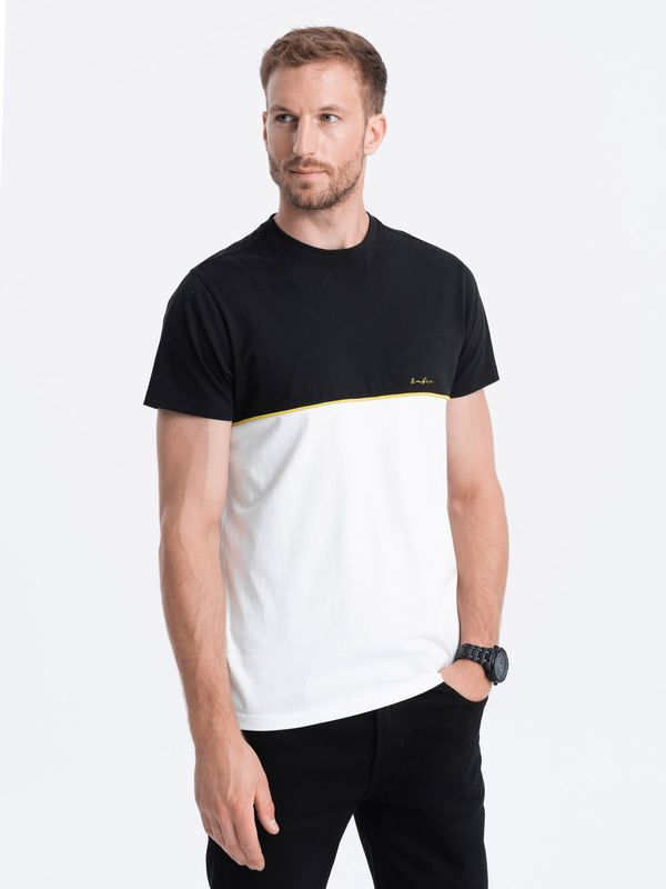 Ombre Ombre Men's two-tone cotton t-shirt