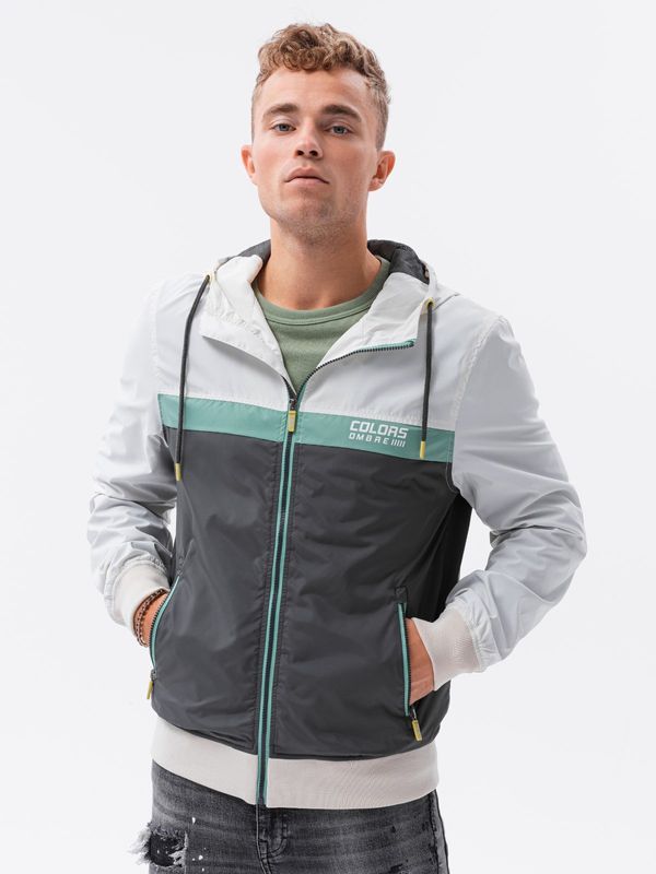 Ombre Ombre Men's windbreaker jacket with hood