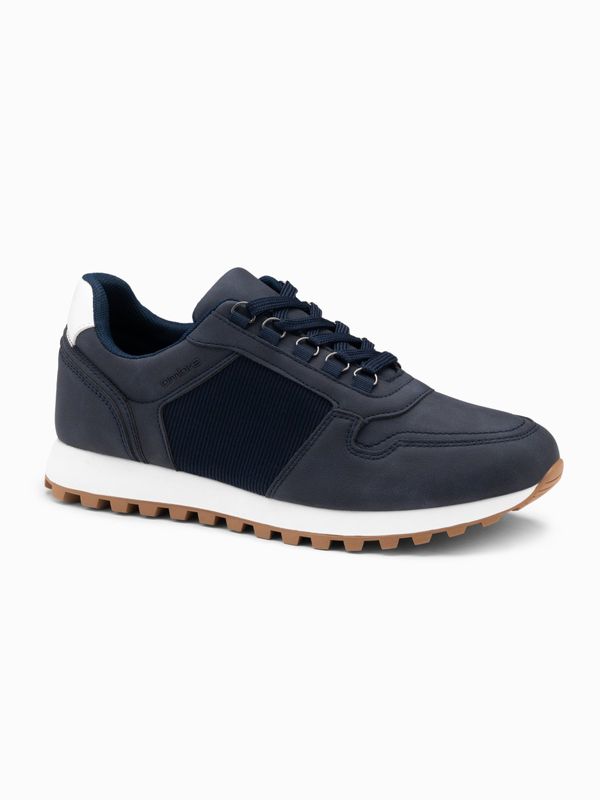 Ombre Ombre Patchwork shoes men's sneakers with combined materials - navy blue