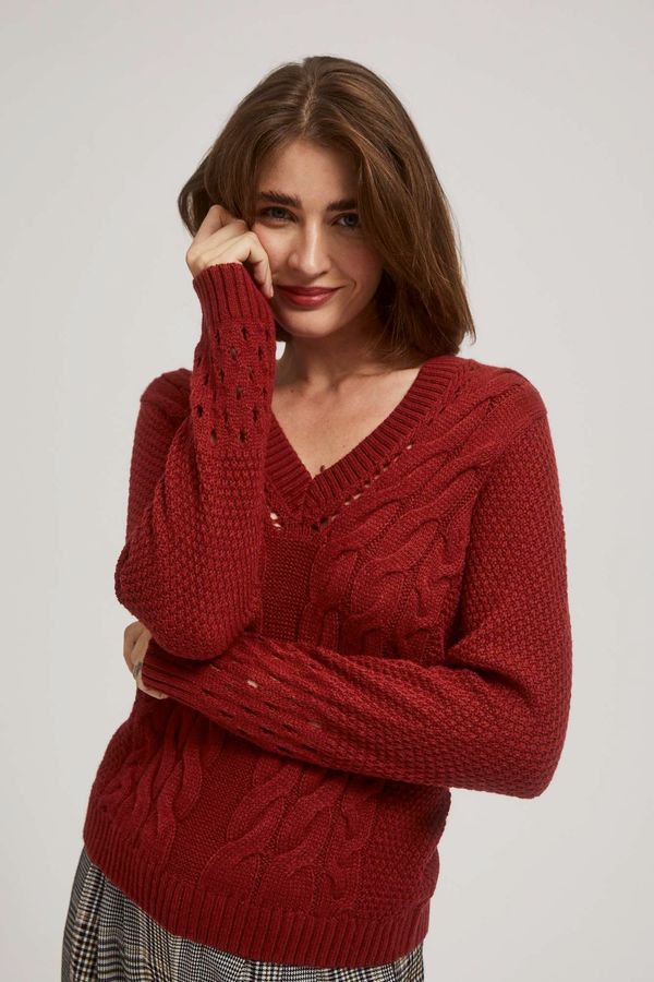 Moodo Openwork sleeve sweater