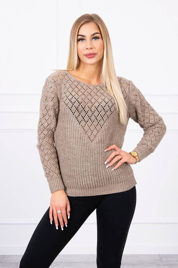 Kesi Openwork sweater cappuccino