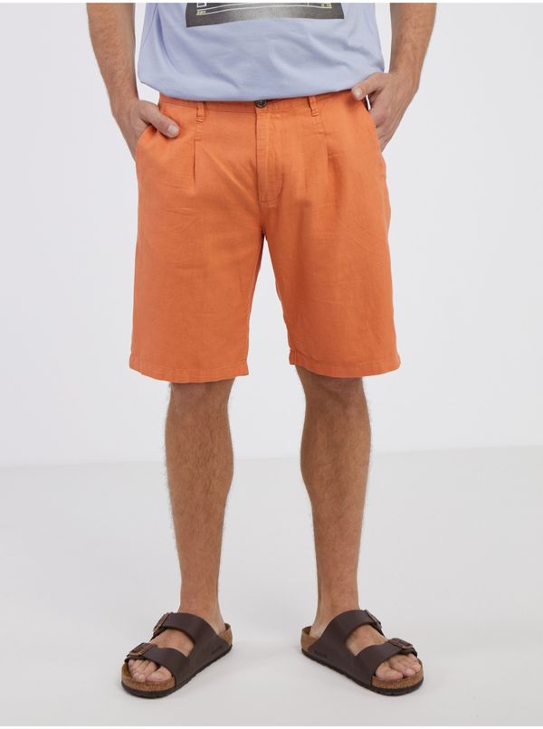 Pepe Jeans Orange Men's Shorts with Linen Pepe Jeans - Men
