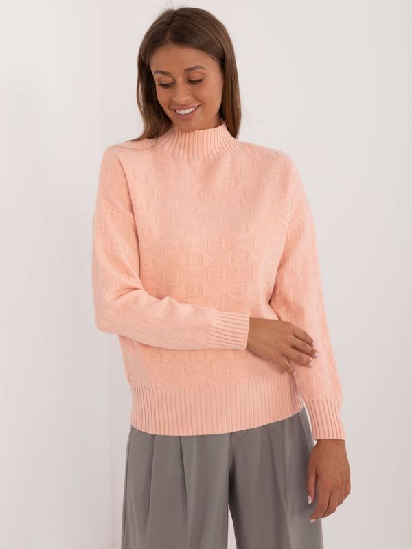 Fashionhunters Orange turtleneck sweater