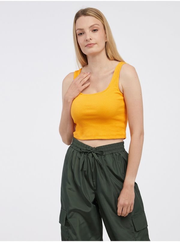 Pieces Orange women's basic tank top Pieces Nukisa - Women