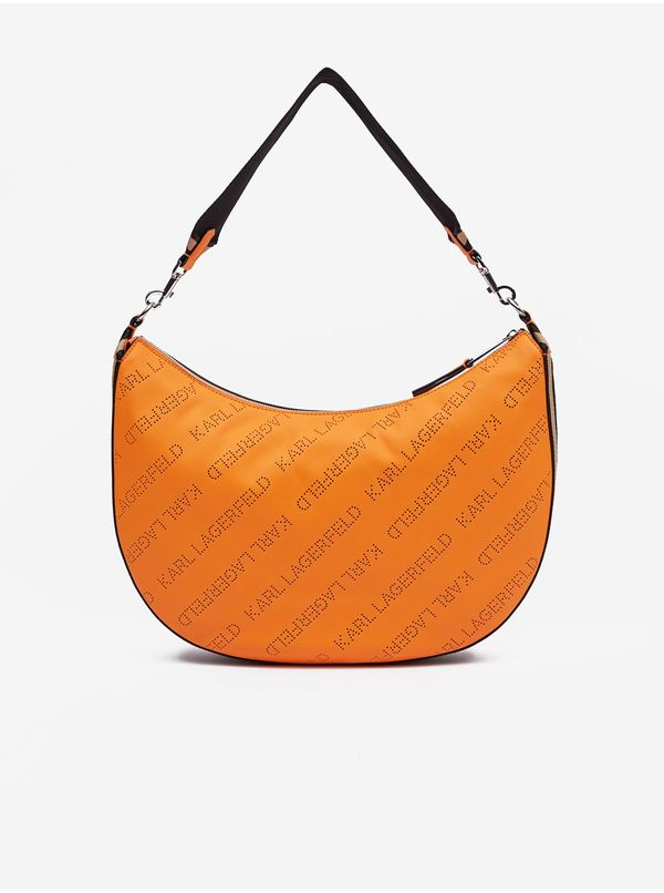 Karl Lagerfeld Orange women's handbag KARL LAGERFELD Moon MD Shoulderbag - Women