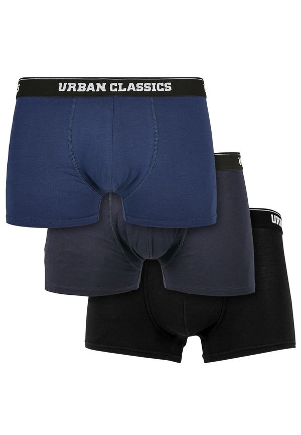 Urban Classics Organic Boxer Shorts 3-Pack Dark Blue+Navy+Black