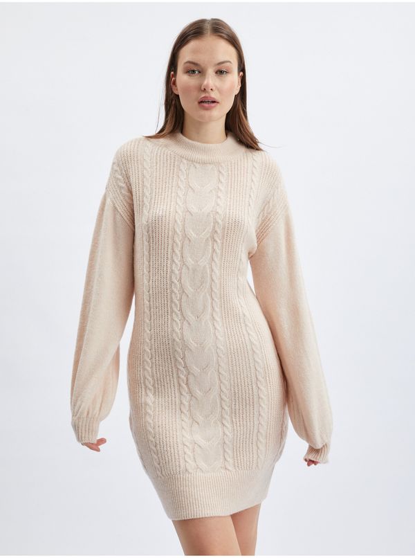 Orsay Orsay Beige Ladies Sweater Dress - Women