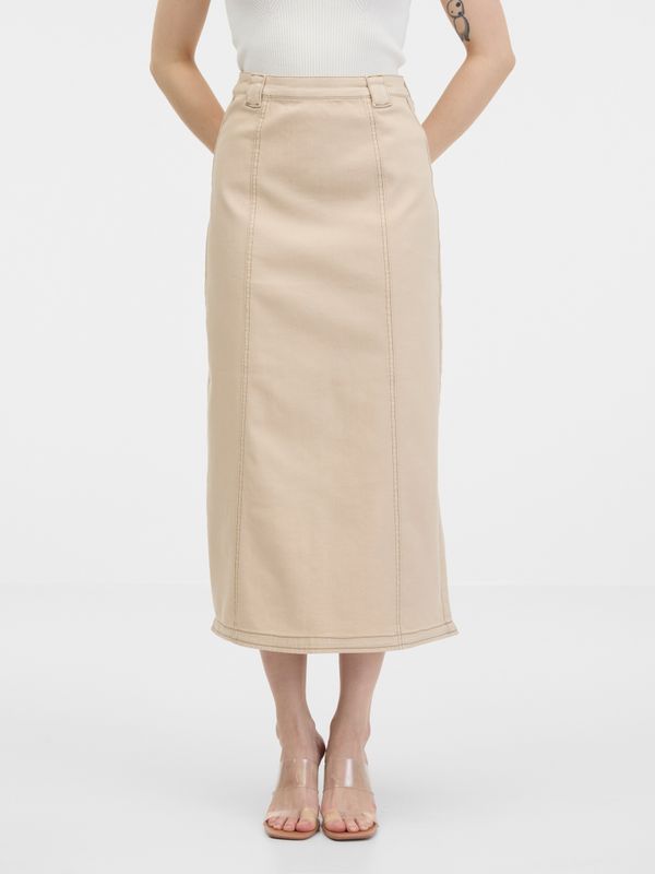 Orsay Orsay Beige women's denim skirt - Women's