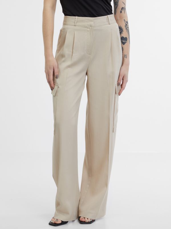 Orsay Orsay Beige Women's Trousers - Ladies