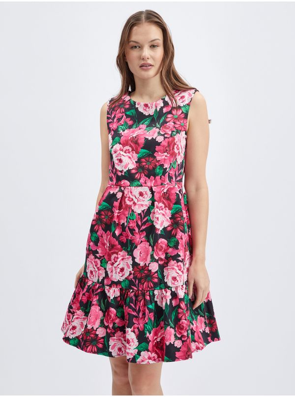 Orsay Orsay Black-pink Women Floral Dress - Women