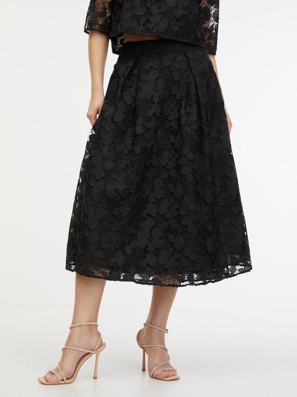 Orsay Orsay Black Women's Lace Midi Skirt - Women's