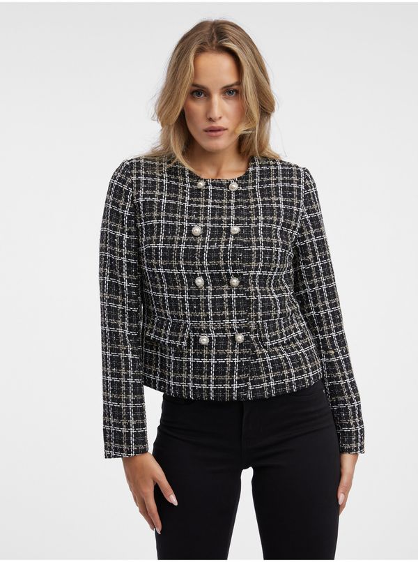 Orsay Orsay Black Women's Patterned Blazer - Women's