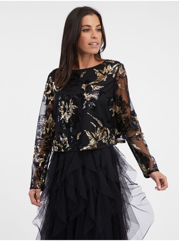Orsay Orsay Black women's patterned blouse with sequins - Women's