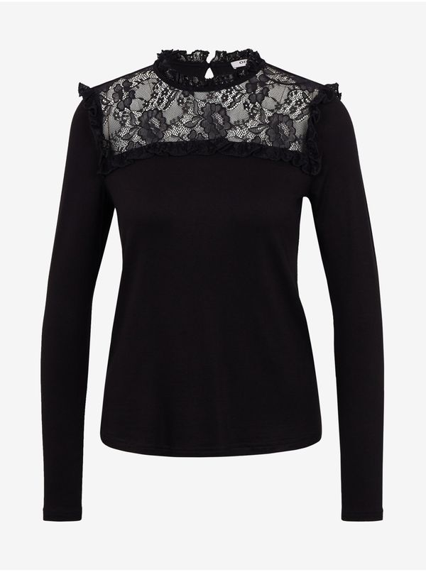 Orsay Orsay Black Women's T-shirt with Lace Detail - Women