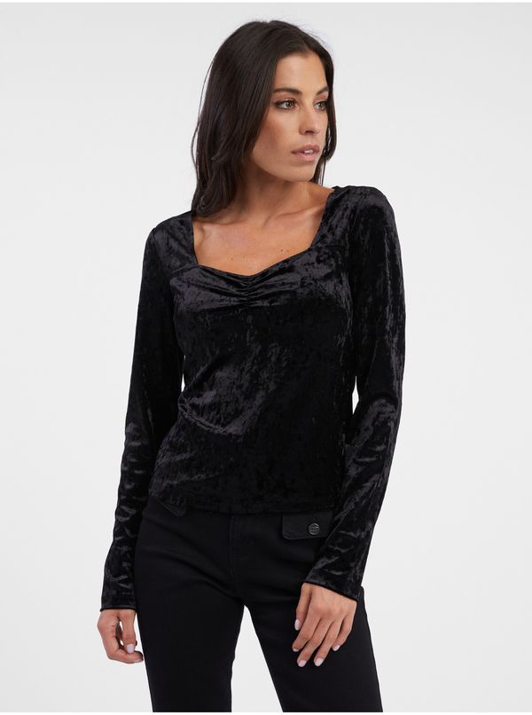 Orsay Orsay Black Women's Velvet Top - Women