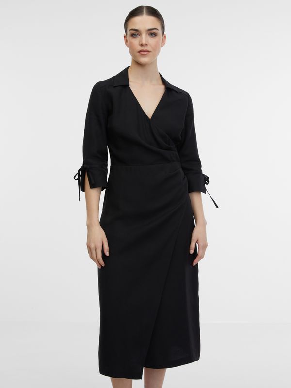 Orsay Orsay Black Women's Wrap Dress - Women's