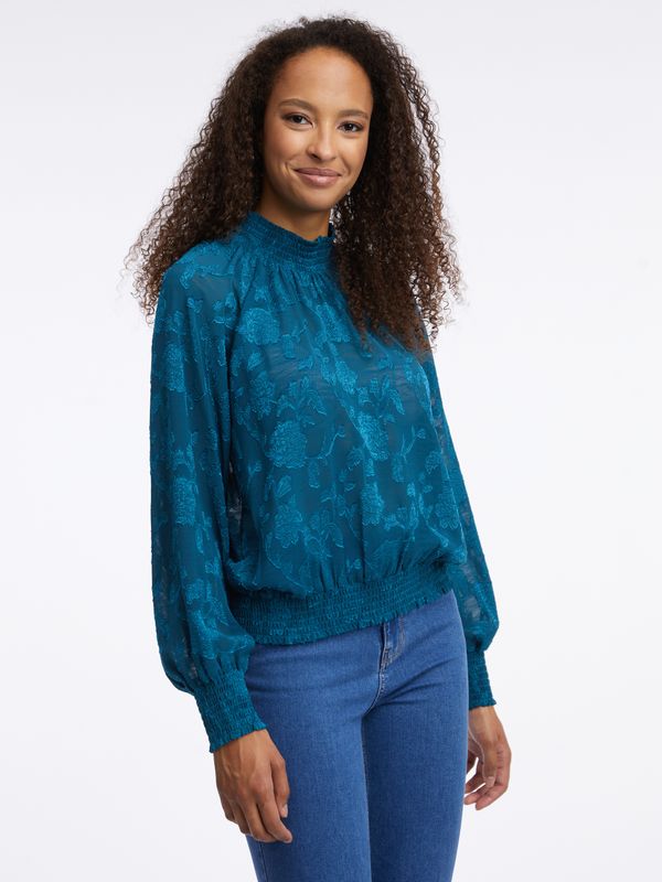 Orsay Orsay Blue Ladies Patterned Blouse - Women