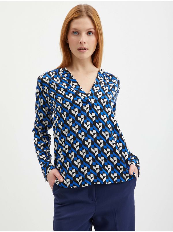 Orsay Orsay Blue Ladies Patterned Blouse - Women