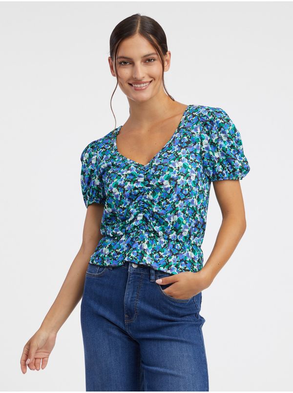 Orsay Orsay Blue Women's Floral Top - Women