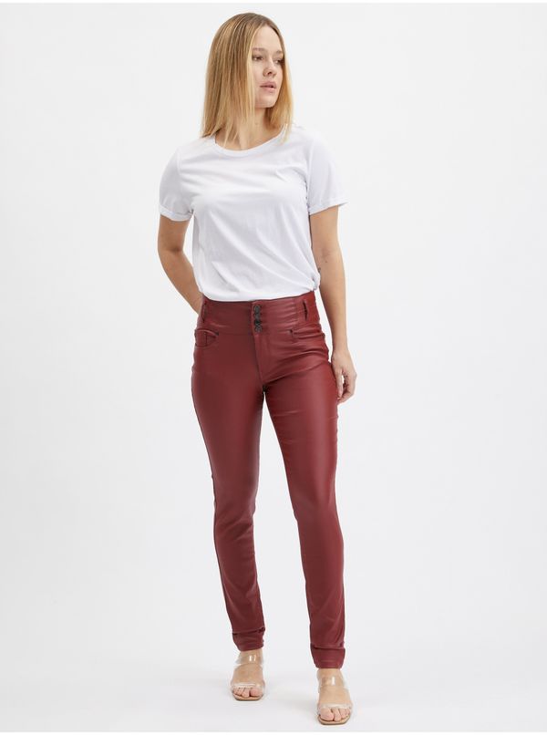 Orsay Orsay Burgundy Womens Skinny Fit Pants - Women