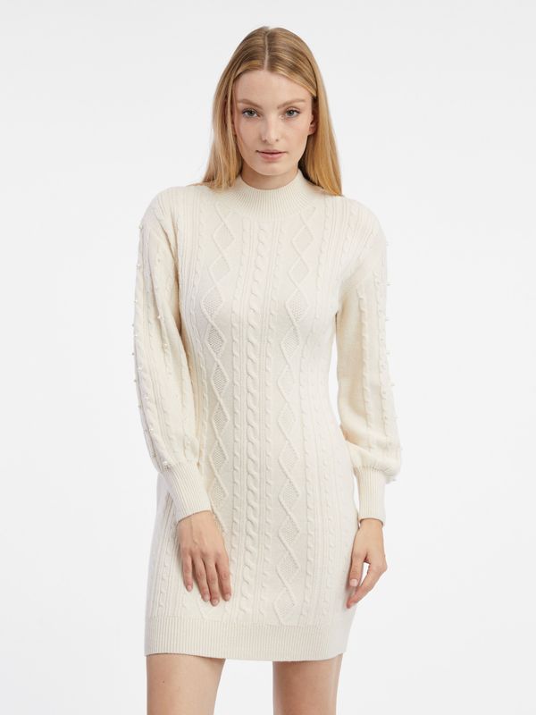 Orsay Orsay Cream Women's Sweater Dress - Ladies