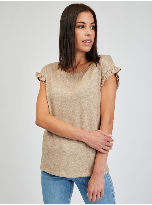 Orsay Orsay Light Brown Womens Lined T-Shirt - Women