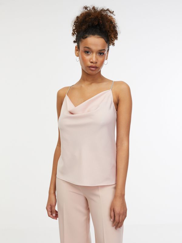 Orsay Orsay Light Pink Women's Satin Top - Women's