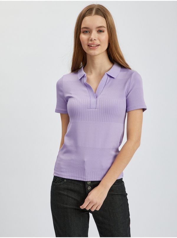 Orsay Orsay Light Purple Womens Knitted Polo T-Shirt - Women
