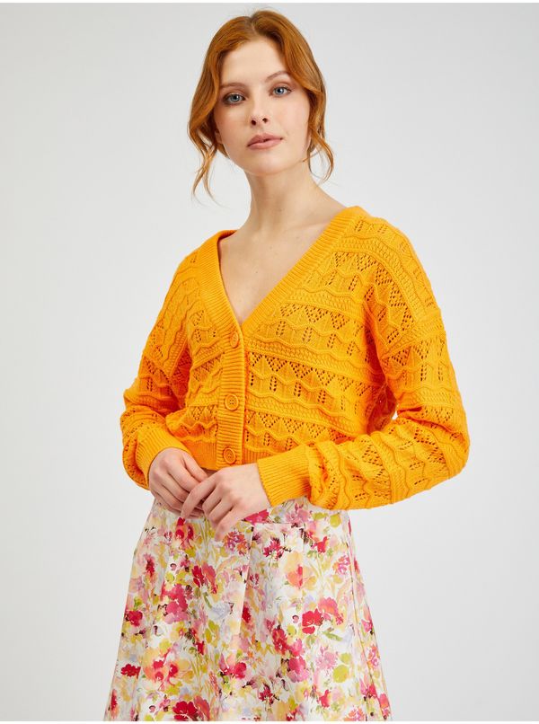 Orsay Orsay Orange Women Patterned Cardigan - Women