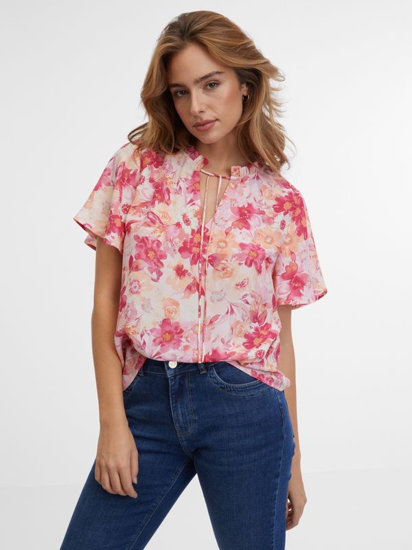 Orsay Orsay Pink Ladies Floral Blouse - Women