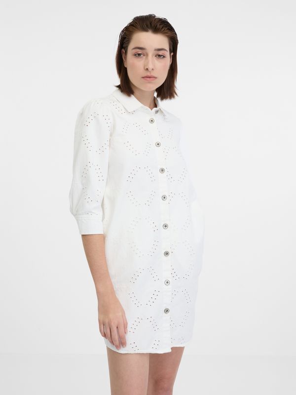 Orsay Orsay White Denim Shirt Dress - Women