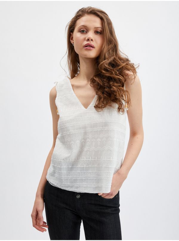 Orsay Orsay White Women Lace Top - Women