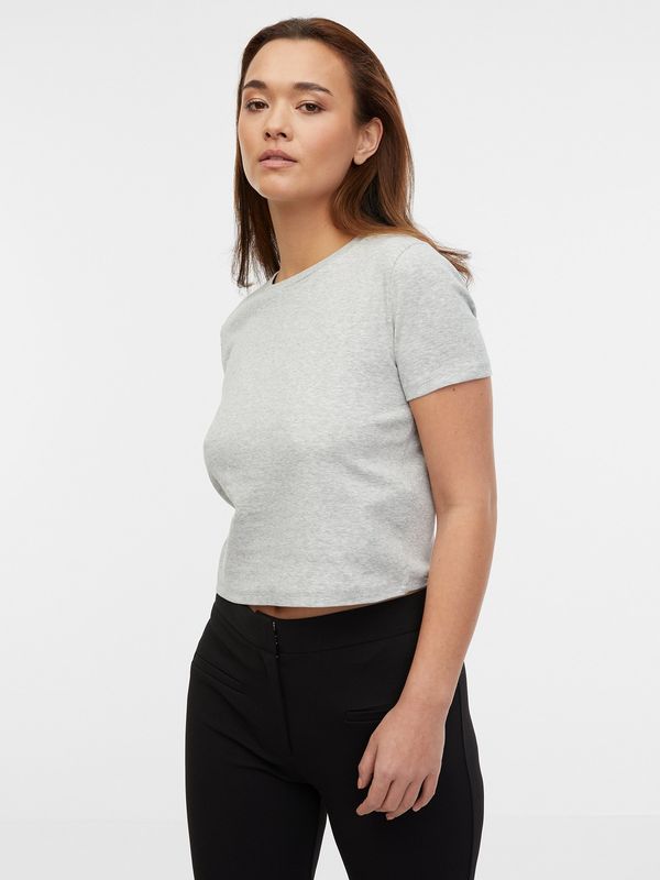 Orsay Orsay Women's Light Grey Heather Basic T-Shirt - Women