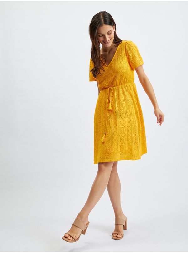 Orsay Orsay Yellow Women Patterned Dress - Women