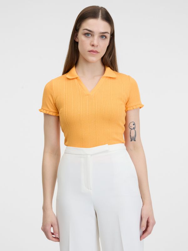 Orsay Orsay Yellow Womens Ribbed Polo T-Shirt - Women