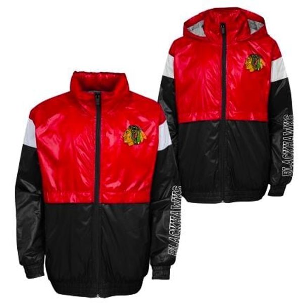 Outerstuff Outerstuff Children's Jacket GOAL LINE STANCE FZ WINDBREAKE CHICAGO BLACKHAWKS