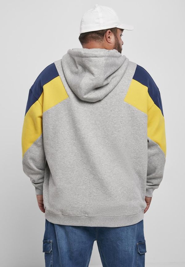 Urban Classics Oversize 3-Tone Hoody Grey/Honey/Navy Blue