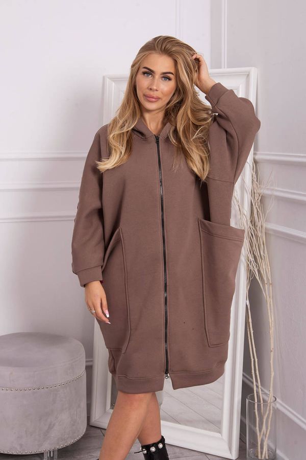 Kesi Oversize insulated mocha sweatshirt