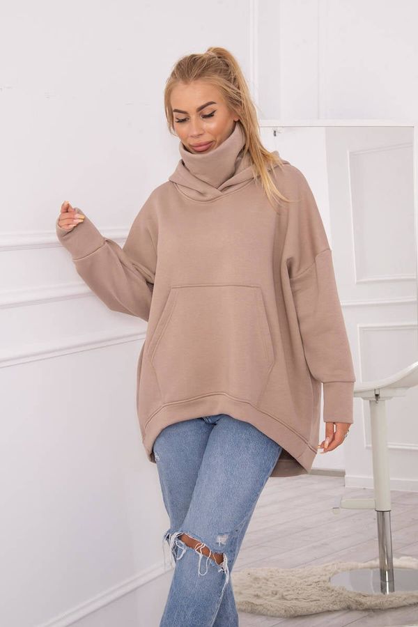 Kesi Oversize insulated sweatshirt dark beige