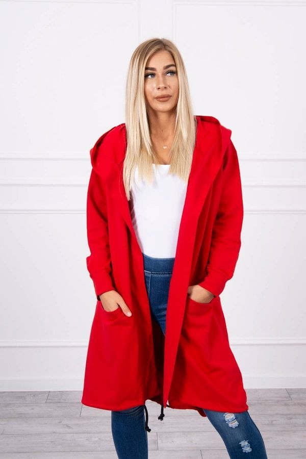 Kesi Oversize red cape with hood