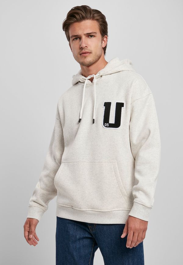 Urban Classics Oversized Frottee Patch Hoody light gray