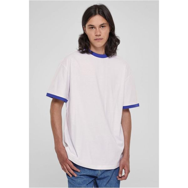 Urban Classics Oversized Ringer T-shirt white/royal