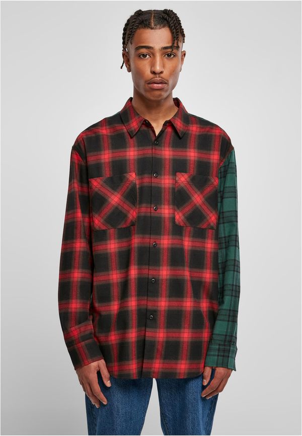 UC Men Oversized Shirt Mix Check Black/Red/Green