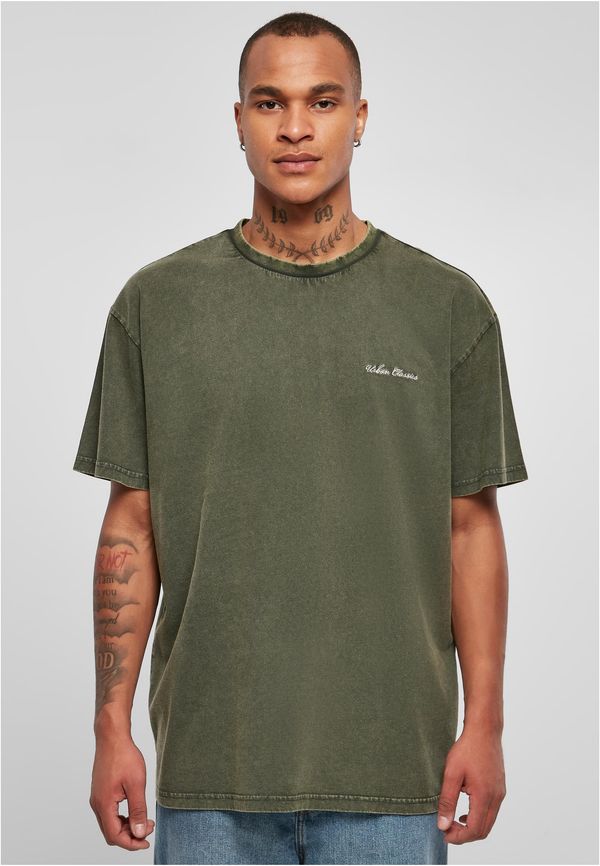 UC Men Oversized Small Embroidery Tee bottlegreen